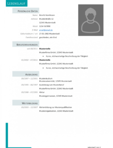 Eine Probe von Kostenlose Lebenslauf Muster Und Vorlagen Für Deine Bewerbung 2018 Lebenslauf Vorlage Lebenslauf