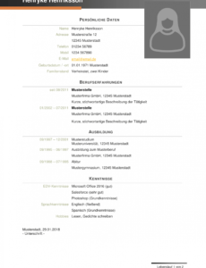 von Lebenslauf Vorlage Modern (Kostenloser Download) Lebenslauf Vorlage Modern English