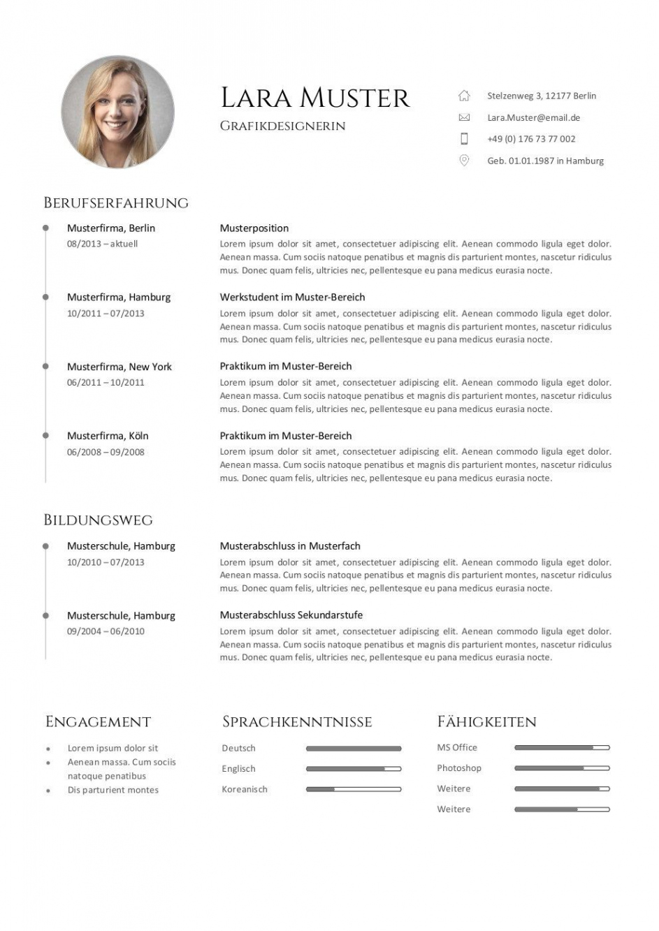 Bewerbungsvorlagen  77 Muster Für Die Bewerbung 2019  Career Vorlage Lebenslauf Mac