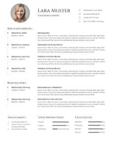 Eine Probe von  Bewerbungsvorlagen  77 Muster Für Die Bewerbung 2019  Career Vorlage Lebenslauf Pages