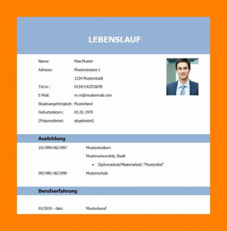Porbe von 14+ Lebenslauf Muster Uniabsolvent Kitsupport Lebenslauf