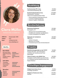 Vorlage Für Einen Kreativen Lebenslauf  Studentjob At Vorlage Lebenslauf Kreativ