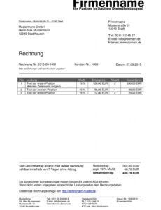 druckbar von rechnungsvorlagen kostenlos  rechnungsvorlage für jeden zweck geschäfts rechnung vorlage doc