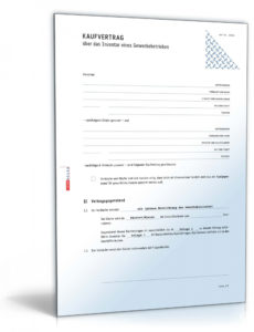 druckbar von kaufvertrag inventar gewerbebetrieb  muster zum download vereinbarung vormieter nachmieter pdf